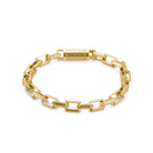 Inlaid Chain Bracelet In Gold