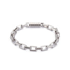 Inlaid Chain Bracelet In Silver