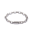 Inlaid Chain Bracelet In Silver