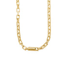 Inlaid Chain Necklace In Gold