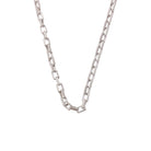 Inlaid Chain Necklace In Silver