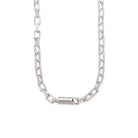 Inlaid Chain Necklace In Silver