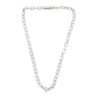 Inlaid Chain Necklace In Silver