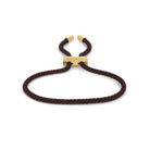 Brown Lace Bracelet In Gold