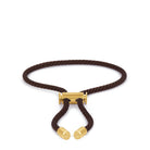 Brown Lace Bracelet In Gold