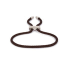 Brown Lace Bracelet In Silver