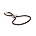 Brown Lace Bracelet In Silver