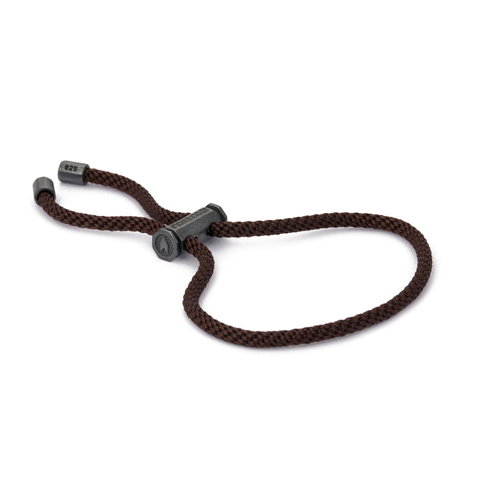 Brown Lace Bracelet In Oxide