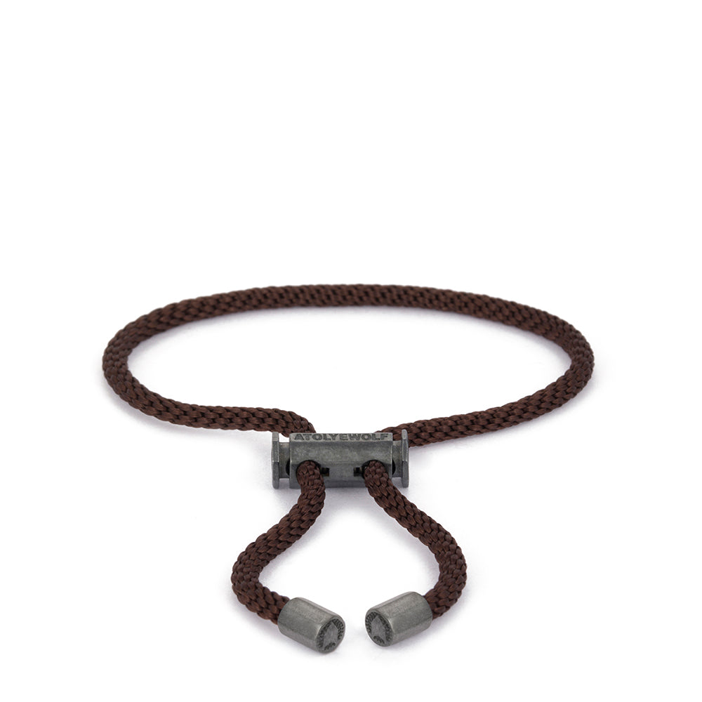 Brown Lace Bracelet In Oxide