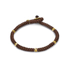 Brown Snake Knot Bracelet In Gold