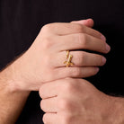 Broken Sword Ring In Gold