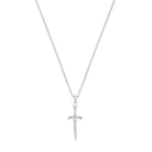 Broken Sword Necklace In Silver