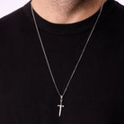 Broken Sword Necklace In Silver