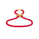 Red Lace Bracelet In Gold