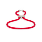 Red Lace Bracelet In Silver
