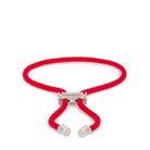 Red Lace Bracelet In Silver