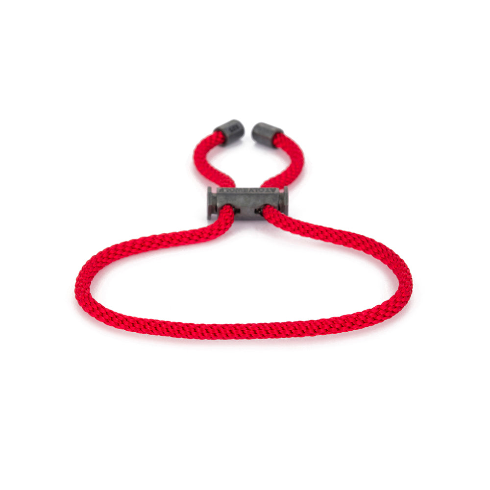 Red Lace Bracelet In Oxide