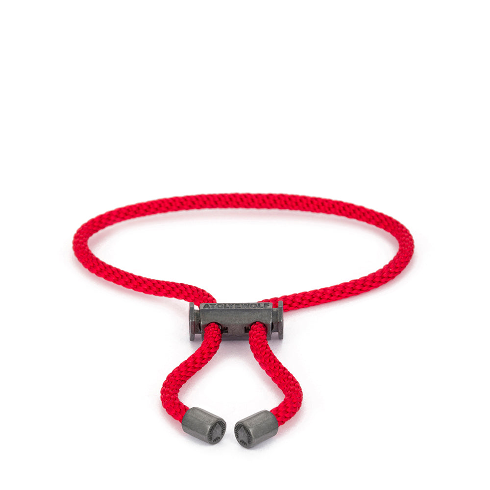 Red Lace Bracelet In Oxide