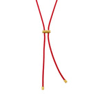 Red Lace Necklace In Gold