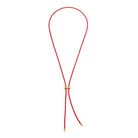 Red Lace Necklace In Gold