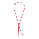 Red Lace Necklace In Silver