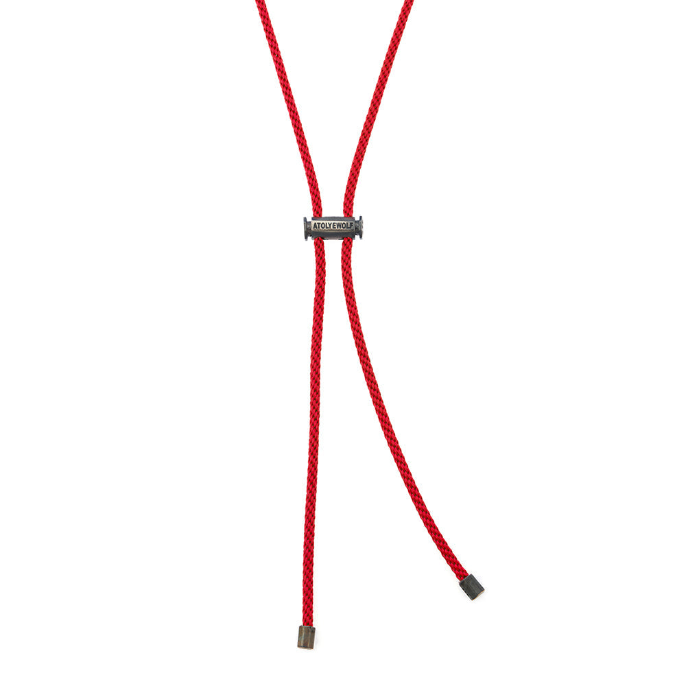 Red Lace Necklace In Oxide