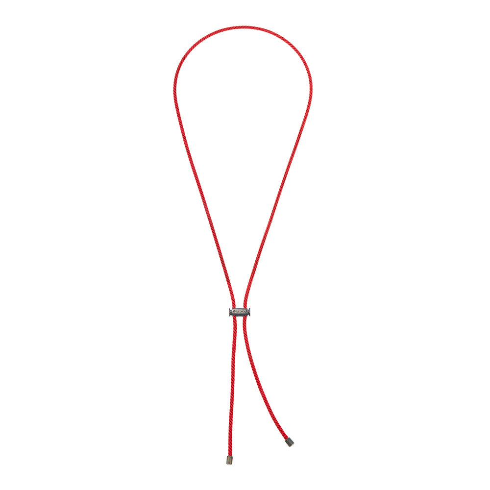 Red Lace Necklace In Oxide