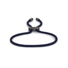 Navy Blue Lace Bracelet In Oxide