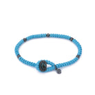 Light Blue Snake Knot Bracelet In Oxide