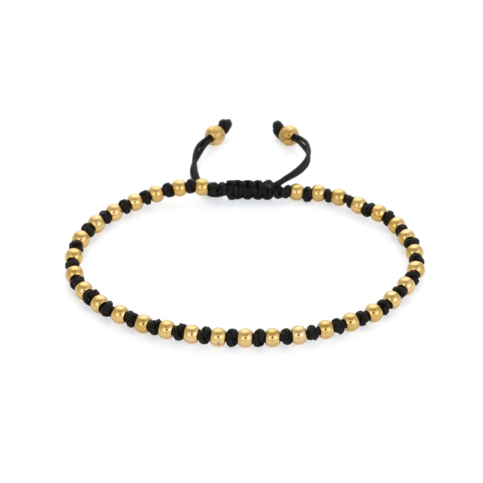 Macrame Balls Bracelet In Gold