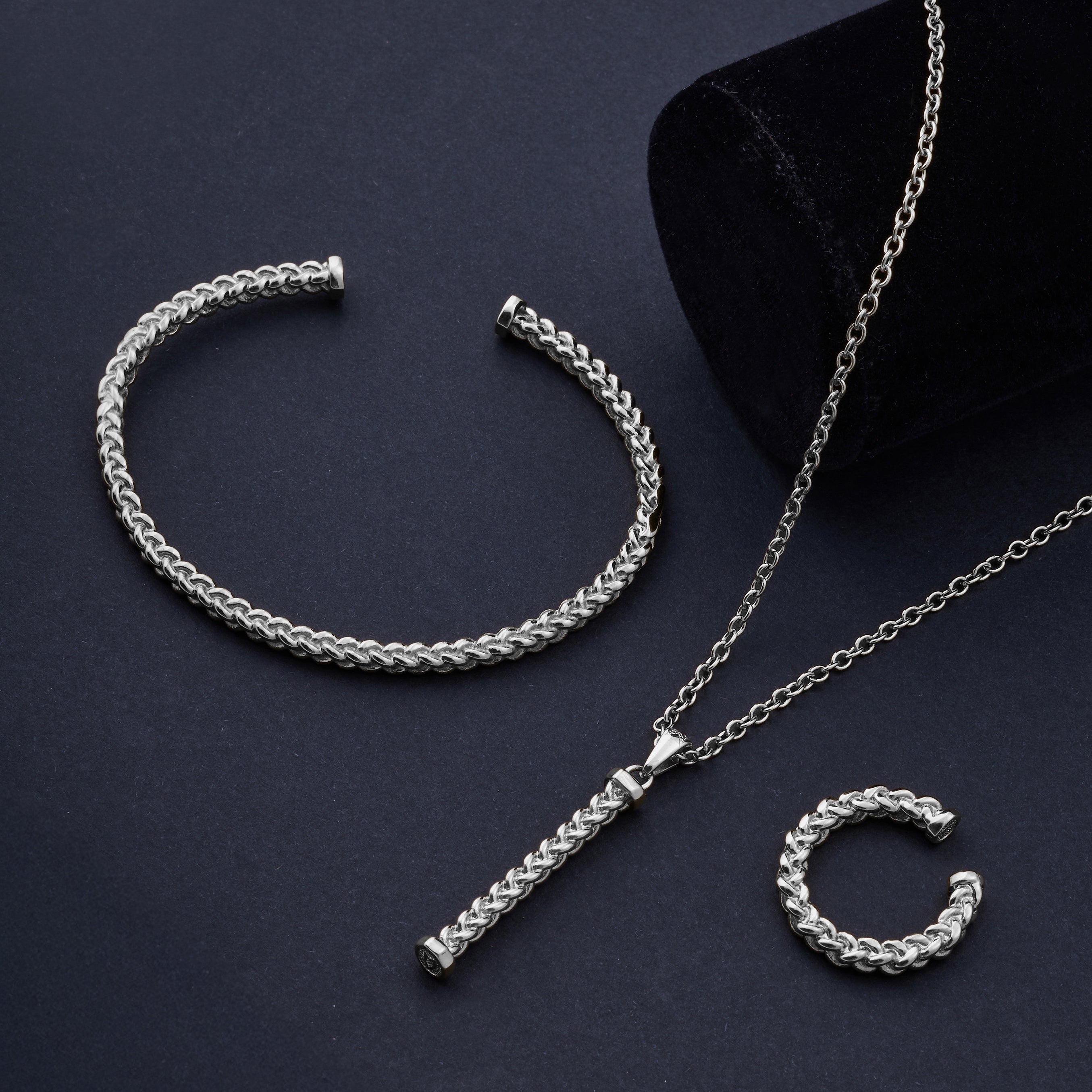 Mesh Necklace In Silver