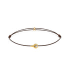 Brown Padel Chance Bracelet In Gold