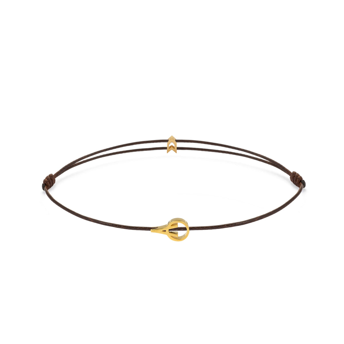 Brown Padel Chance Bracelet In Gold