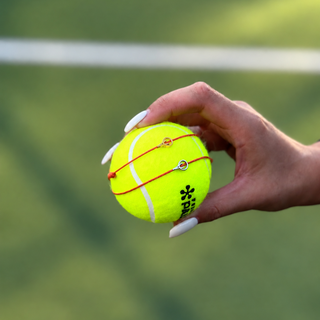 Red Padel Chance Bracelet In Gold