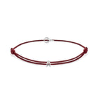 Claret Red Padel Chance Bracelet In Silver