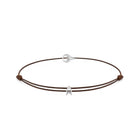 Brown Padel Chance Bracelet In Silver