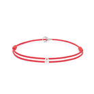 Red Padel Chance Bracelet In Silver
