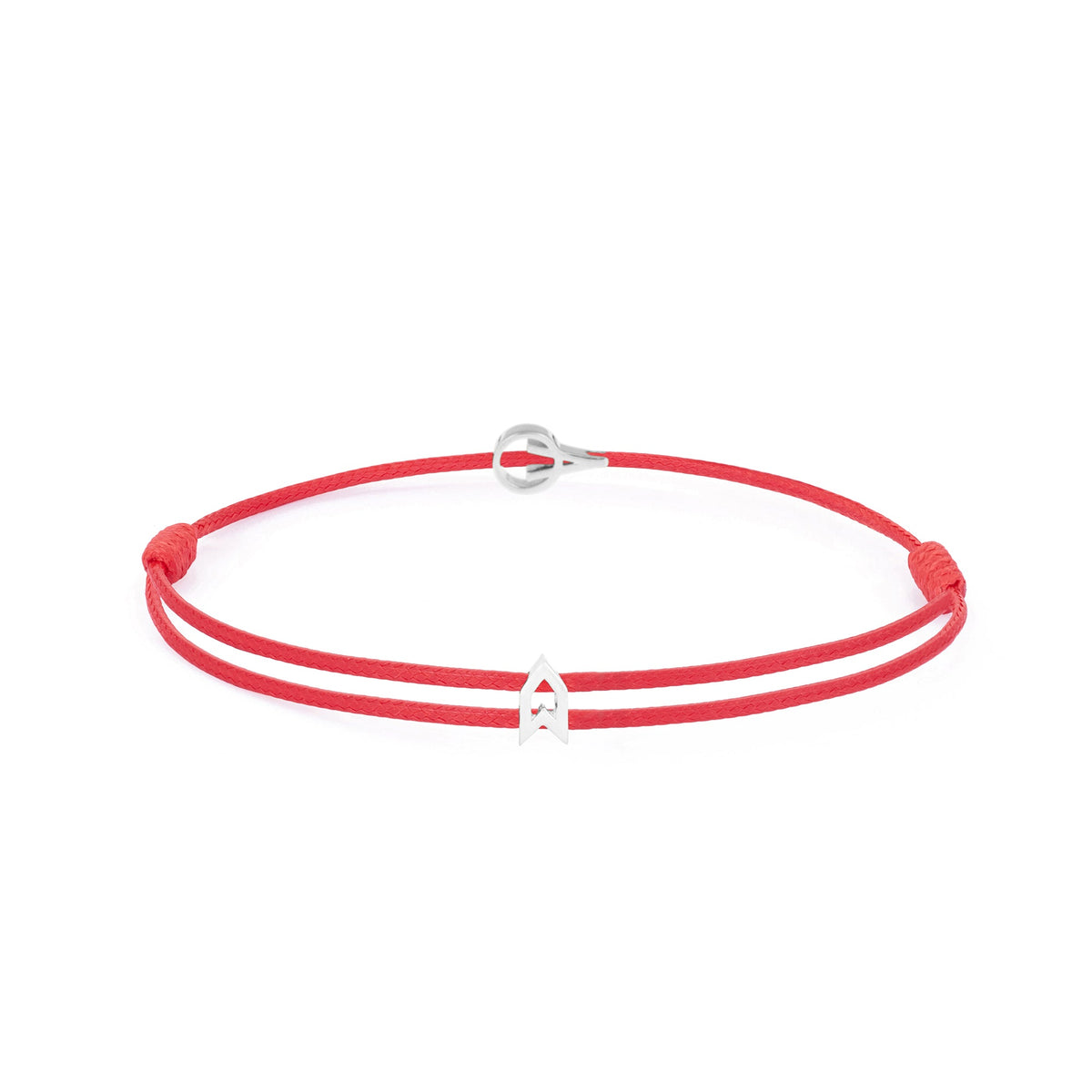 Red Padel Chance Bracelet In Silver