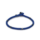 Navy Blue Snake Knot Bracelet In Oxide