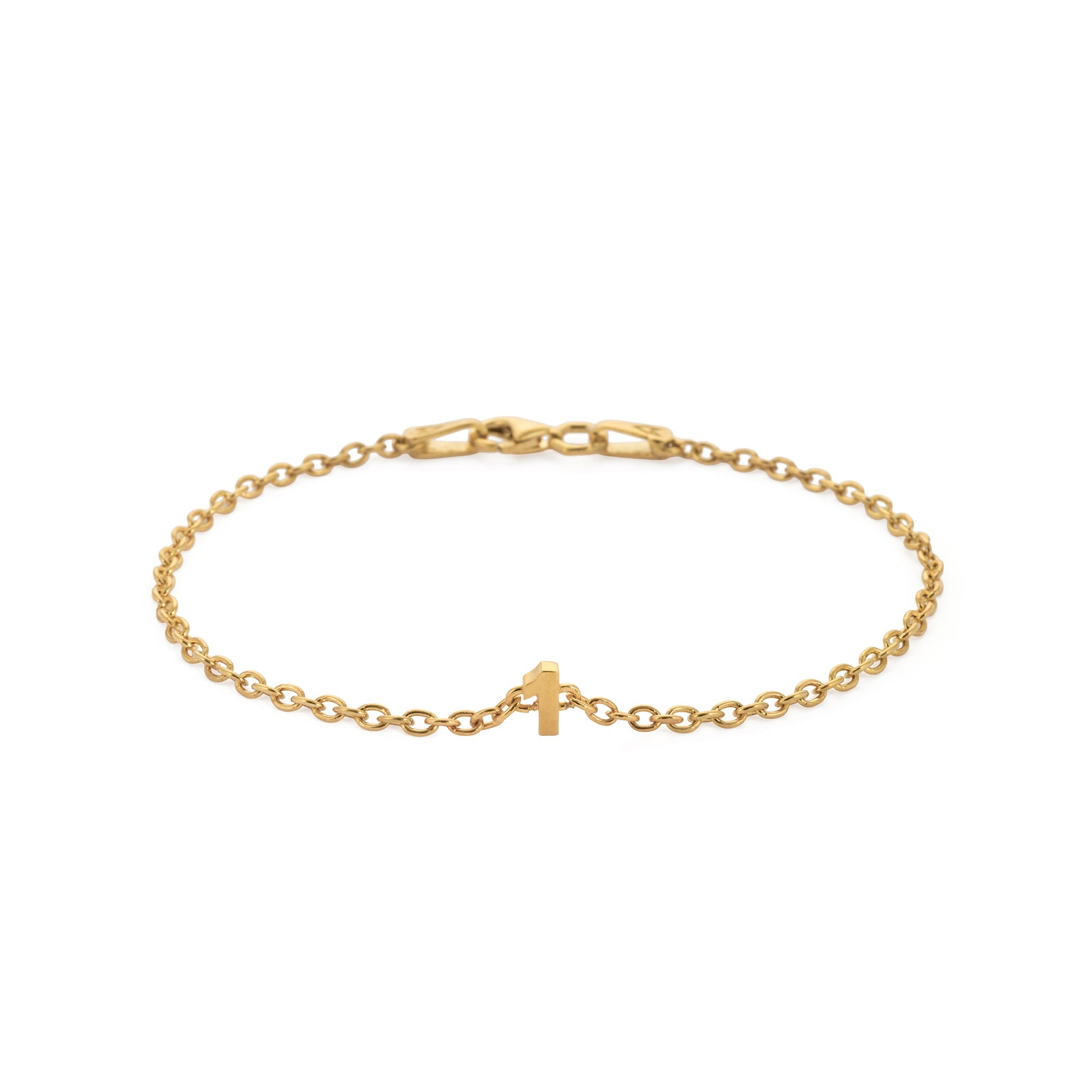 Numeric Chain Bracelet In Gold