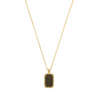 Octa Black Pave Necklace In Gold