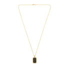 Octa Black Pave Necklace In Gold