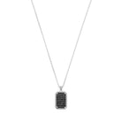 Octa Black Pave Necklace In Silver