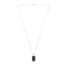 Octa Black Pave Necklace In Silver