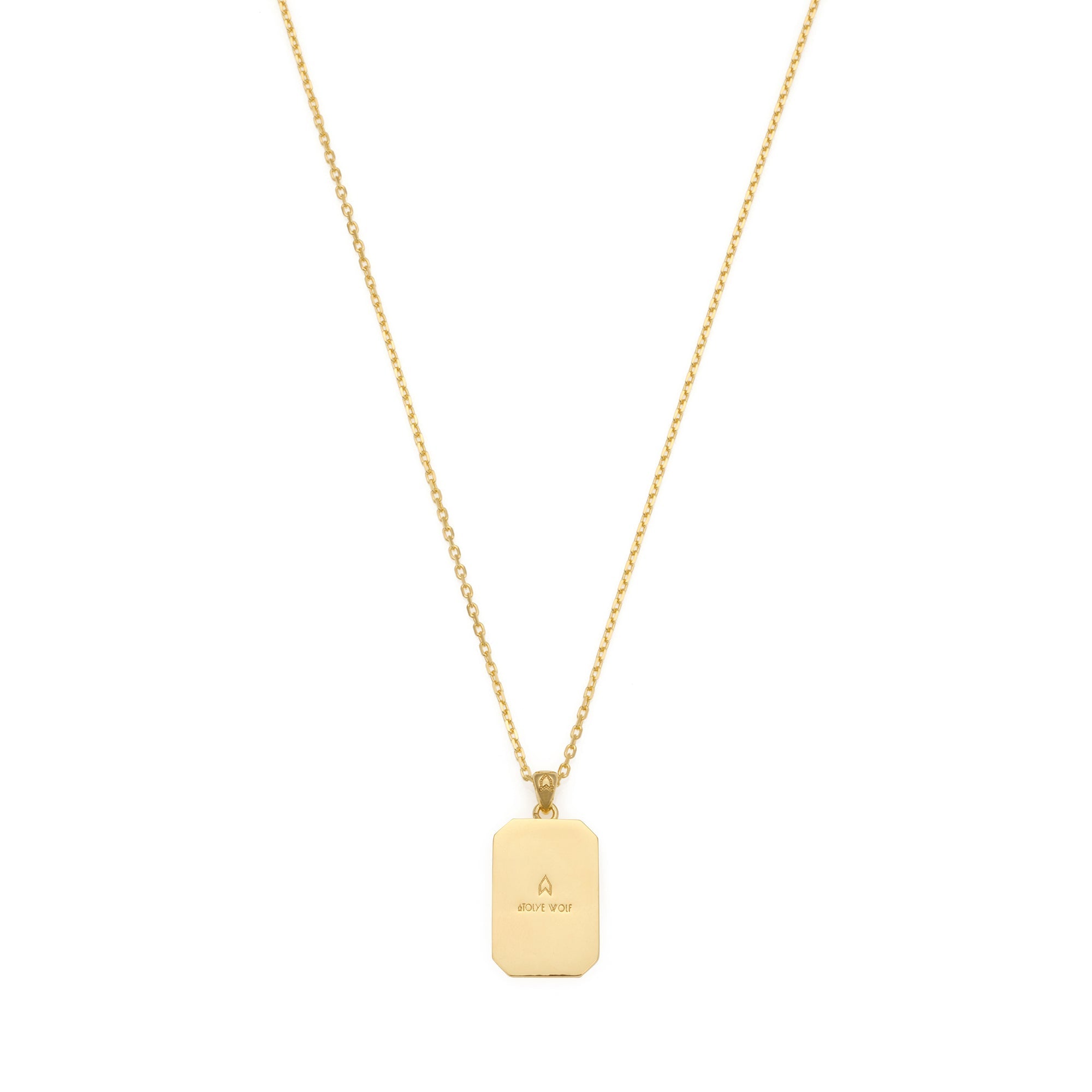 Octa White Pave Necklace In Gold