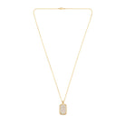 Octa White Pave Necklace In Gold