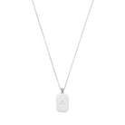 Octa White Pave Necklace In Silver