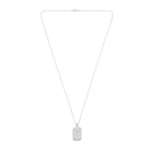 Octa White Pave Necklace In Silver