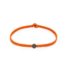 Orange Octagon Macrame Bracelet In Oxide