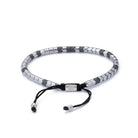 Oxide And Silver Rolo Hematite Bracelet